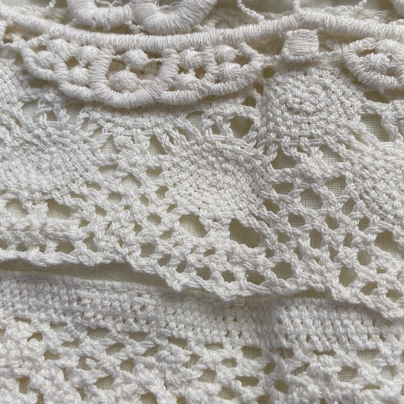 Blue Rain creamy white crochet skirt. - Picture 3 of 13